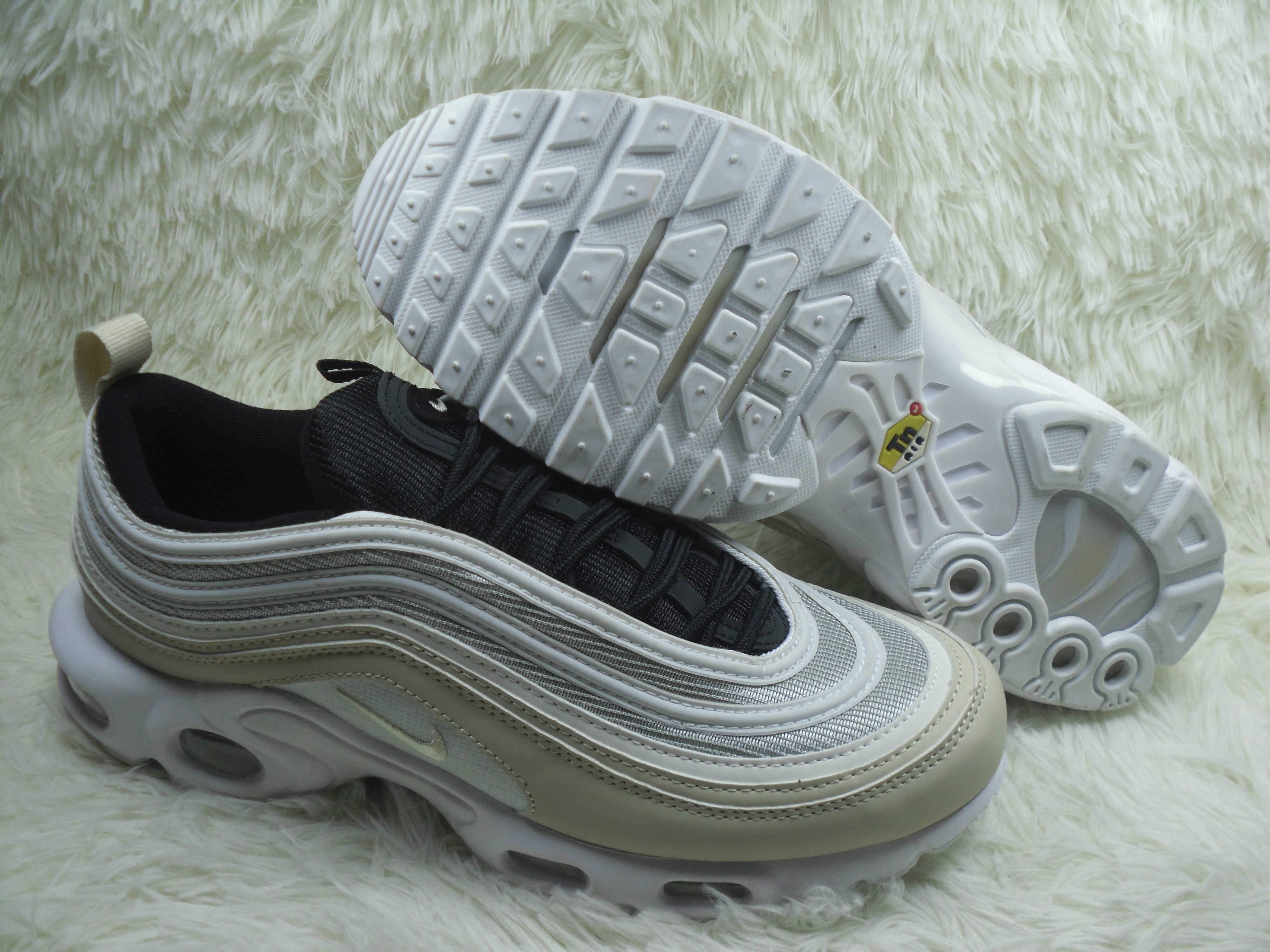 Nike Air Max TN 97 Silver Black Shoes - Click Image to Close